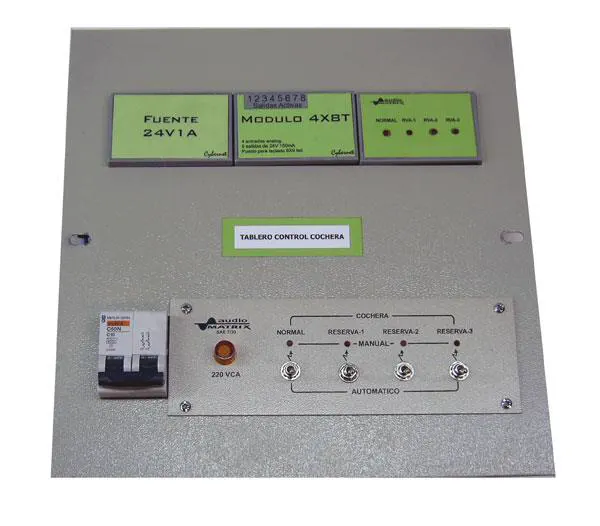 Tablero de control de cocheras