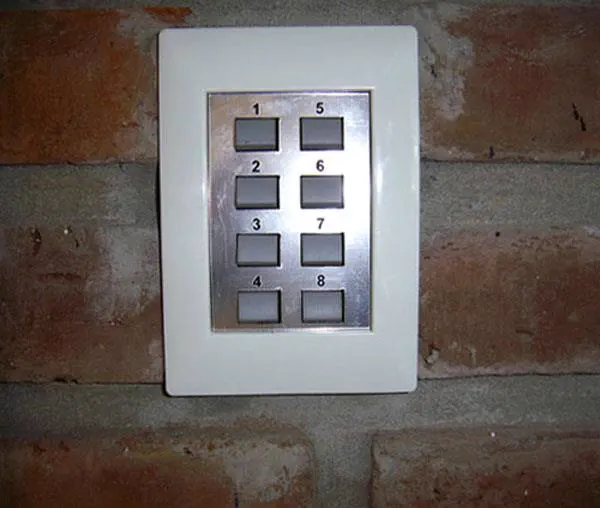 Key pad de control de 8 escenas de iluminación
