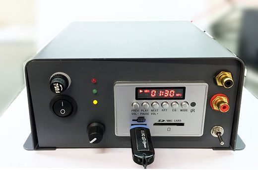 Amplificador 1x50wrms ó 2x25wrms con pre-Amplif. entrada Aux., Reproductor MP3 (XPA-225) - foto 3